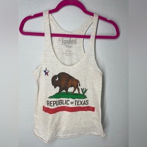 Tanked Republic of Texas Buffalo Graphic Tank
Sz S